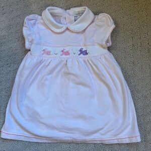 Magnolia Baby Pink Striped Dress with Bunnies